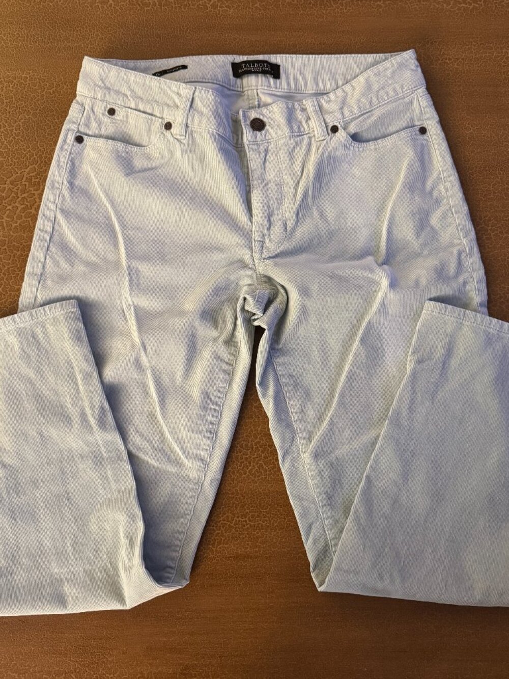 Talbots Flawless Five Pocket Boyfriend Corduroy Pants - Light Blue Size 6P
